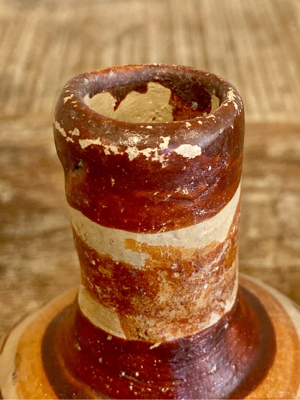 Vintage Rustic Terracotta Decorative Bottle and Cup Set in Earthy Brown & Cream - Picture 8 of 16